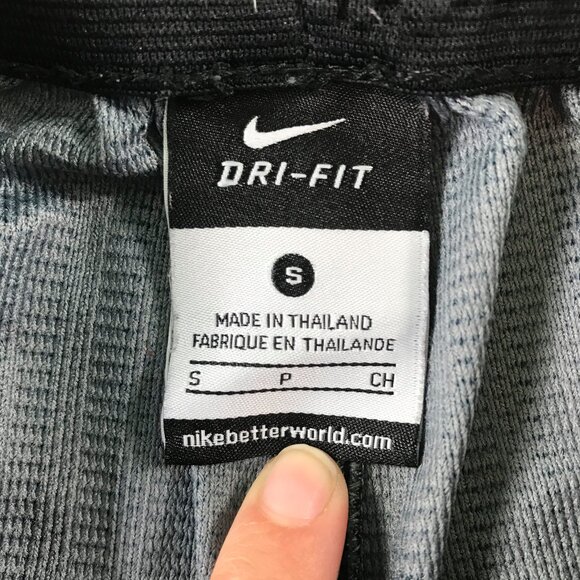 Nike Dri Fit Men Small Black Gray Space Dye Active Training Shorts - Picture 12 of 14